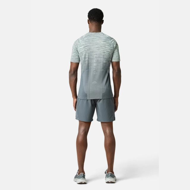 Trailberg Apex Seamless T-Shirt / Shorts Set - Graphite Grey/Neon Lime