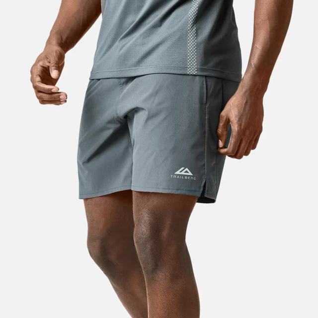 Trailberg Apex Seamless T-Shirt / Shorts Set - Graphite Grey/Neon Lime