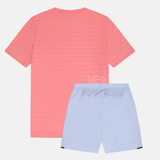 OEX Flash T-Shirt / Dyno Shorts Set - Coral/Light Grey