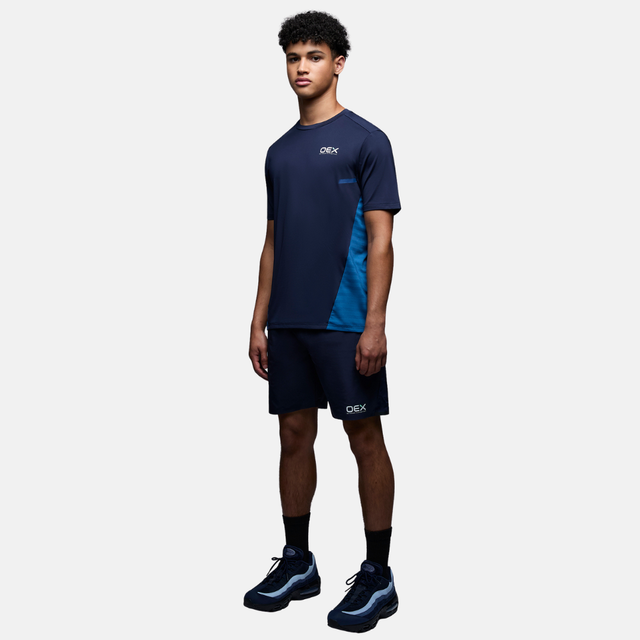 OEX Flash T-Shirt / Dyno Shorts Set - Navy/Blue