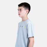 Flux Junior Graphic T-Shirt / Versatility Shorts Set - Silver/Neon