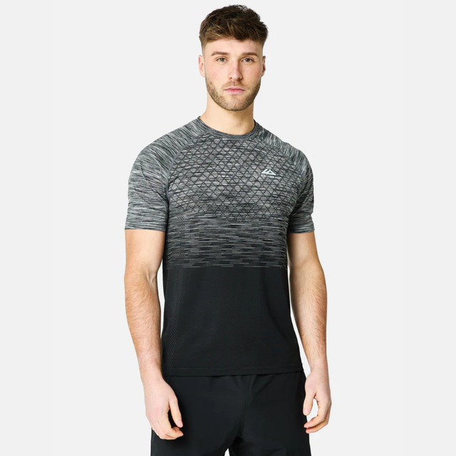 Trailberg Stride Seamless T-Shirt - Moon Grey/Black