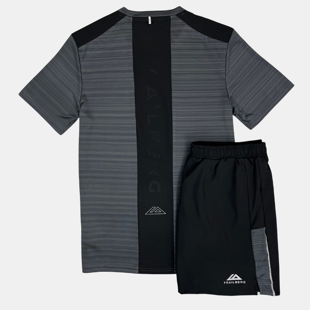 Trailberg Cloud T-Shirt / Shorts Set - Black/Grey