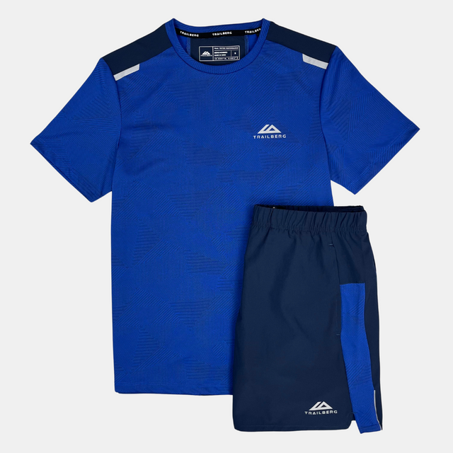 Trailberg Dimension T-Shirt / Shorts Set - Cobalt/Navy