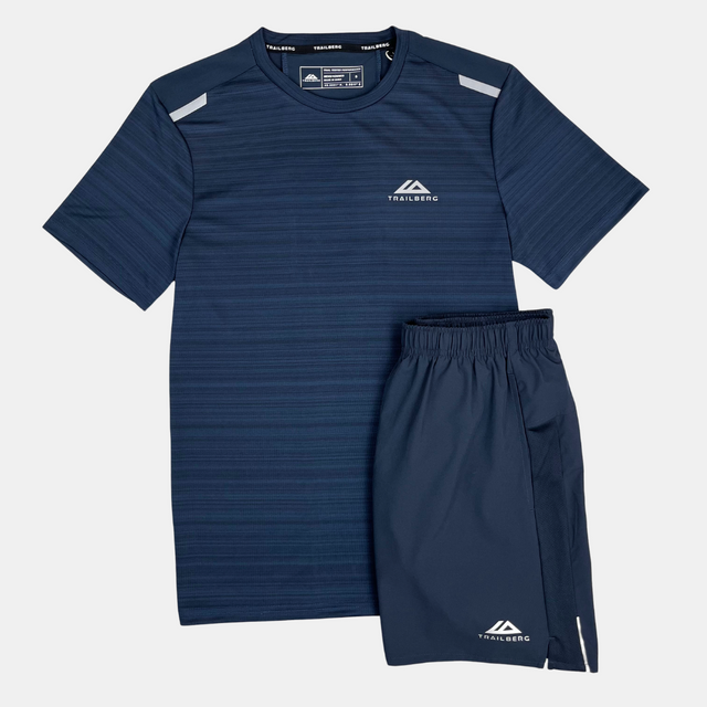 Trailberg Cloud  T-Shirt / Essential Short Set - Navy