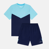 OEX Flynn T-Shirt / Shorts Set - Aqua/Navy