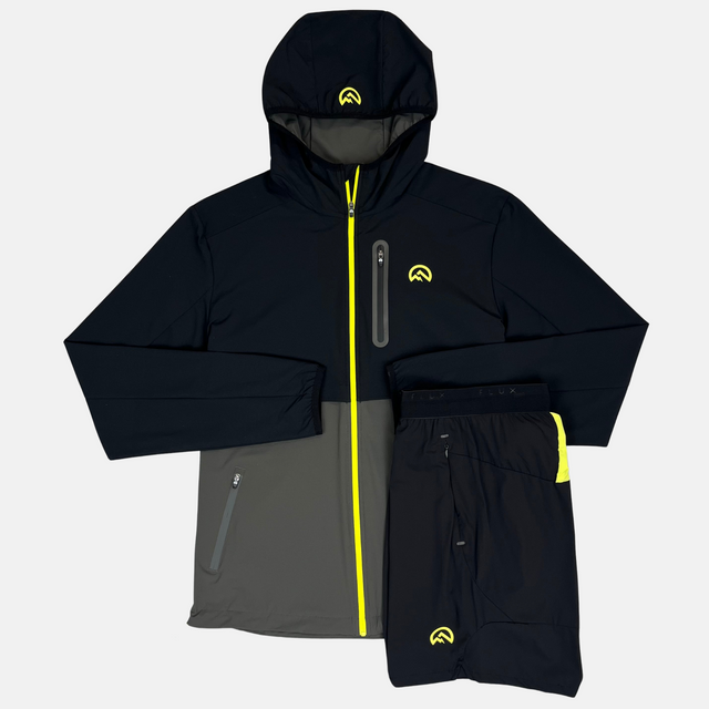 Flux Versatility Jacket / Shorts Set - Black/Neon