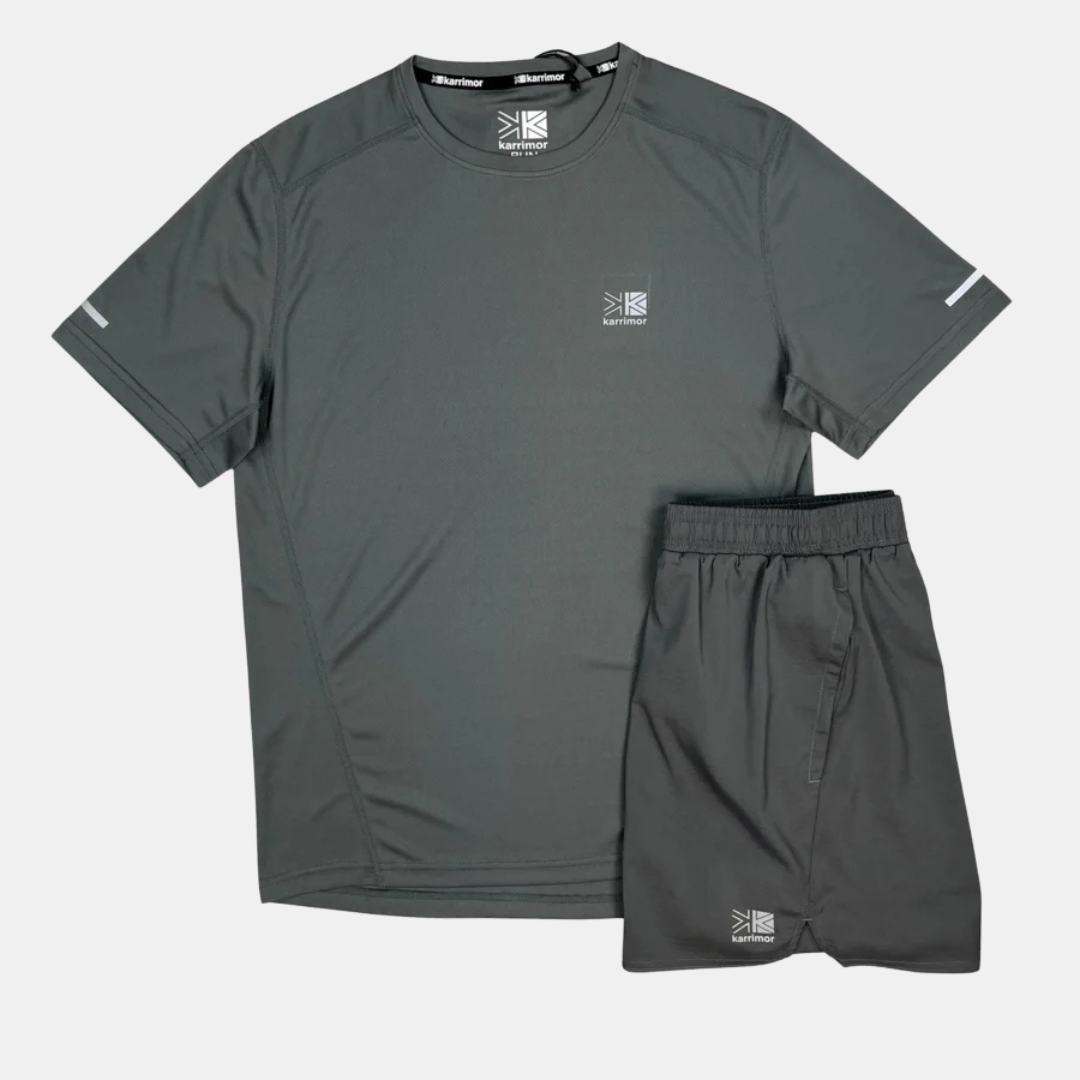 Karrimor Run T-Shirt / Shorts Set - Charcoal