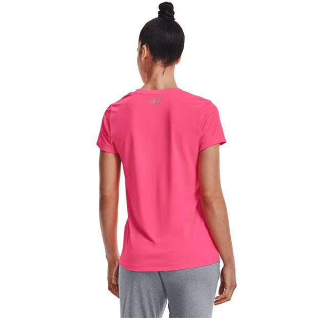 UNDER ARMOUR WOMEN'S TECH T-SHIRT - NEON PINK