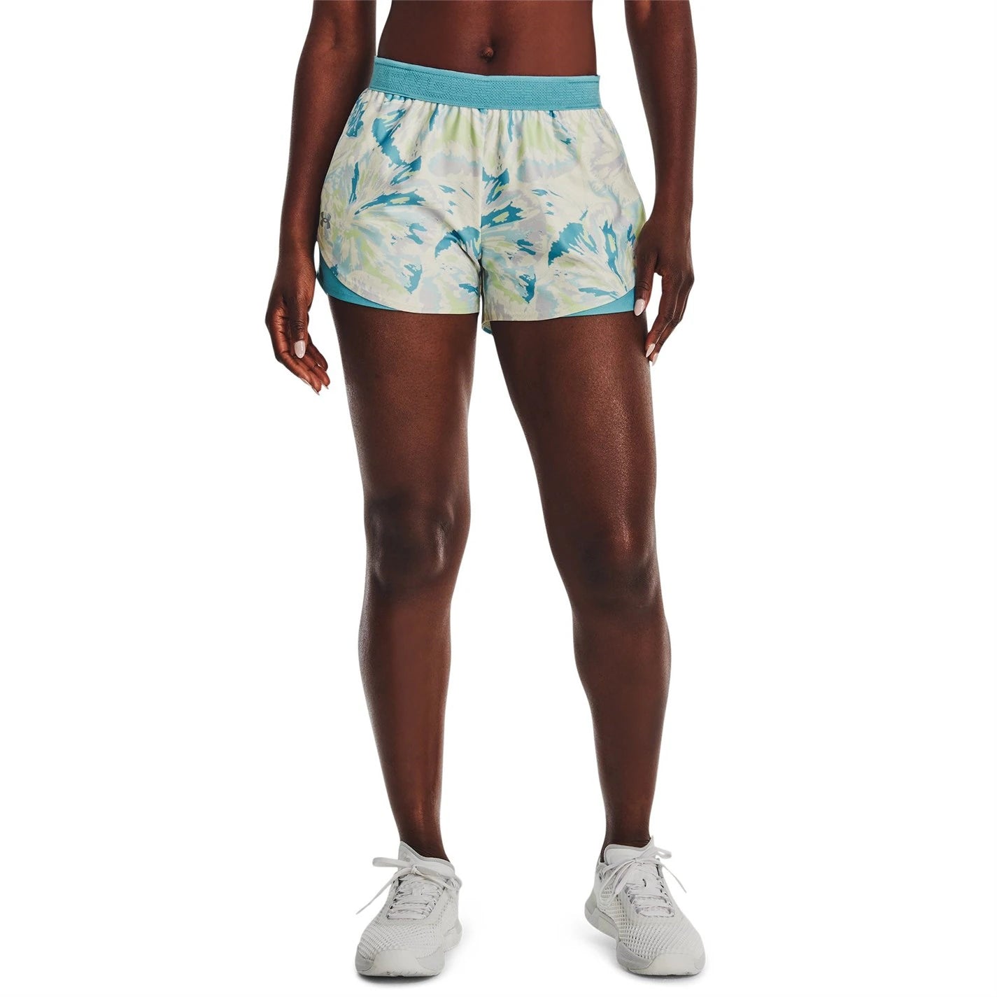 UNDER ARMOUR WOMEN'S PLAY UP SHORTS - FLORAL BLUE