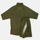 Under Armour 1/4 Zip / Woven Shorts Set - Khaki