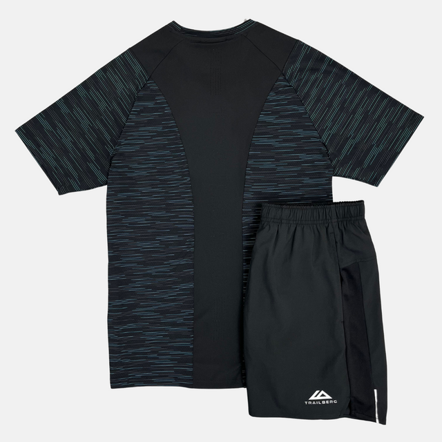 Trailberg Element 2.0 T-Shirt / Shorts Set - Black/Blue