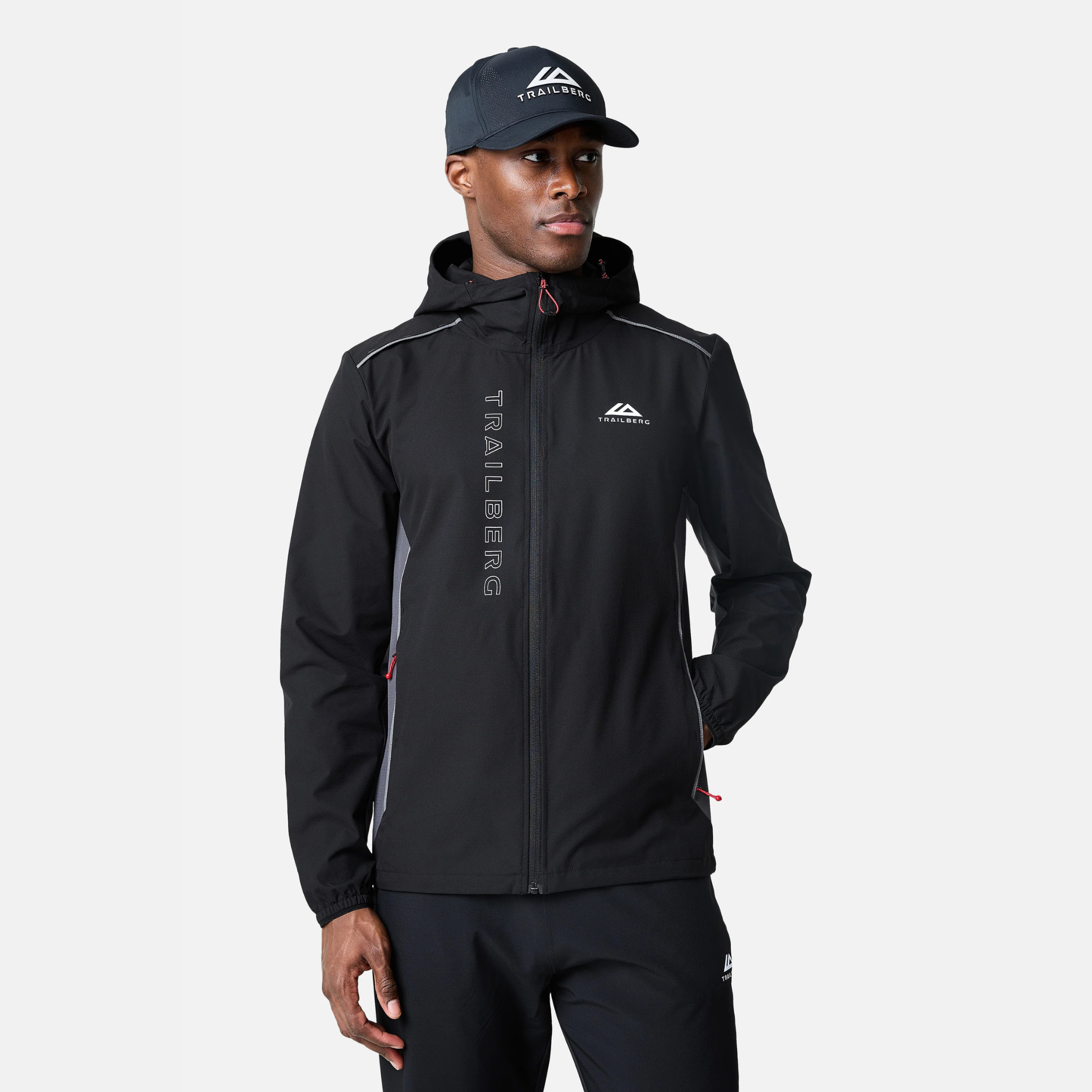 Trailberg SS26 Triathlon Windbreaker - Black/Volcano Grey