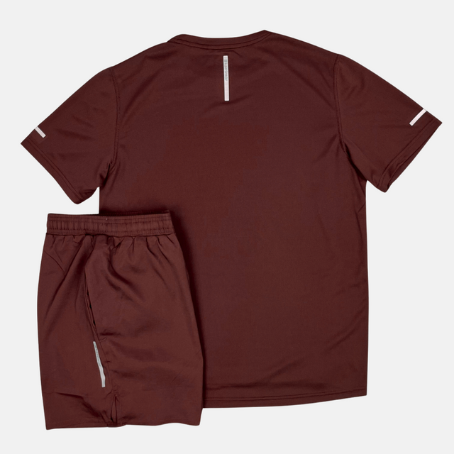 Karrimor Run T-Shirt / Shorts Set - Burgundy