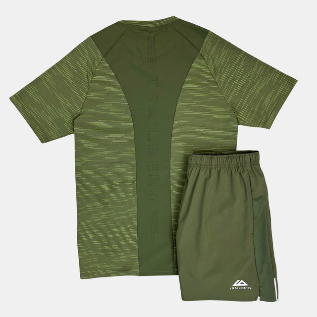 Trailberg Element T-Shirt / Essential Shorts Set - Khaki