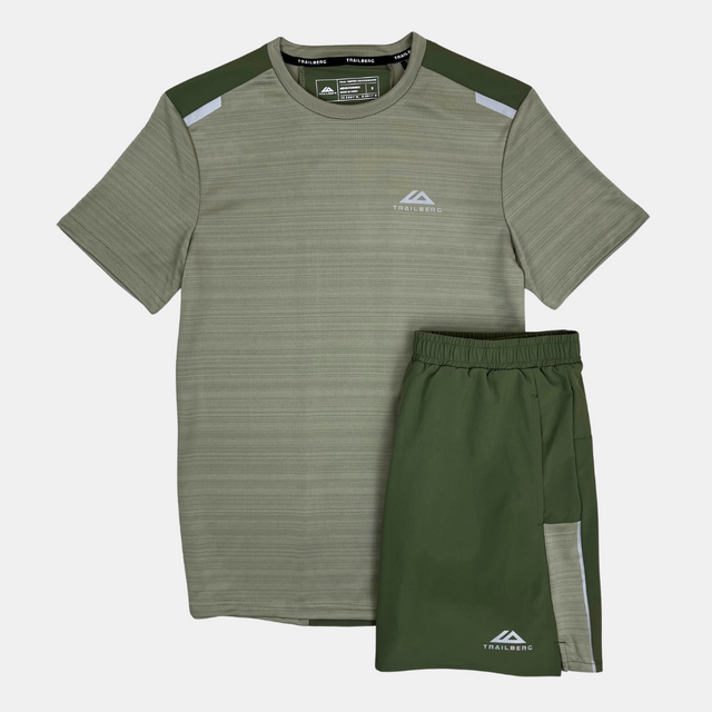 Trailberg Cloud T-Shirt / Shorts Set - Khaki