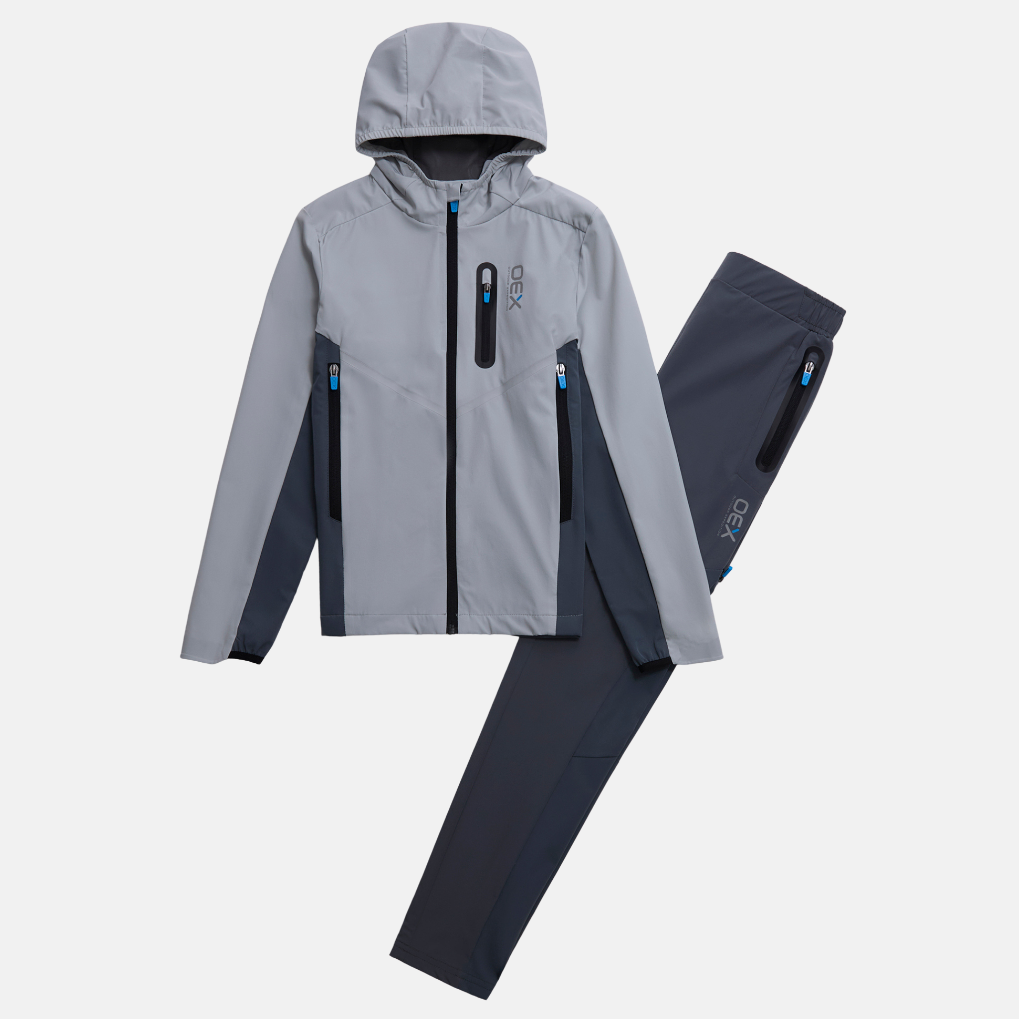 OEX Junior Aspect Tracksuit - Light Grey