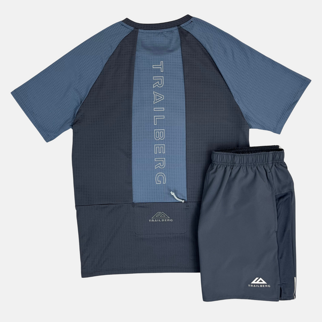 Trailberg Dash T-Shirt / Essential Shorts Set - Ombre Blue