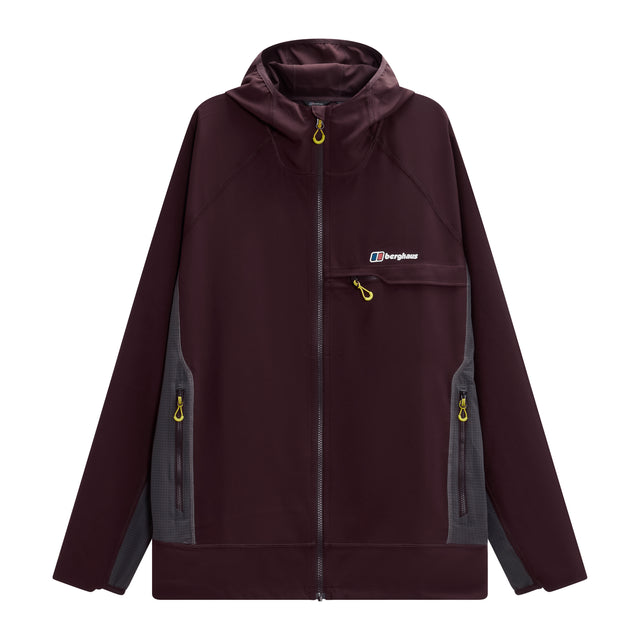 Berghaus Wavertree Hooded Jacket - Burgundy/Grey