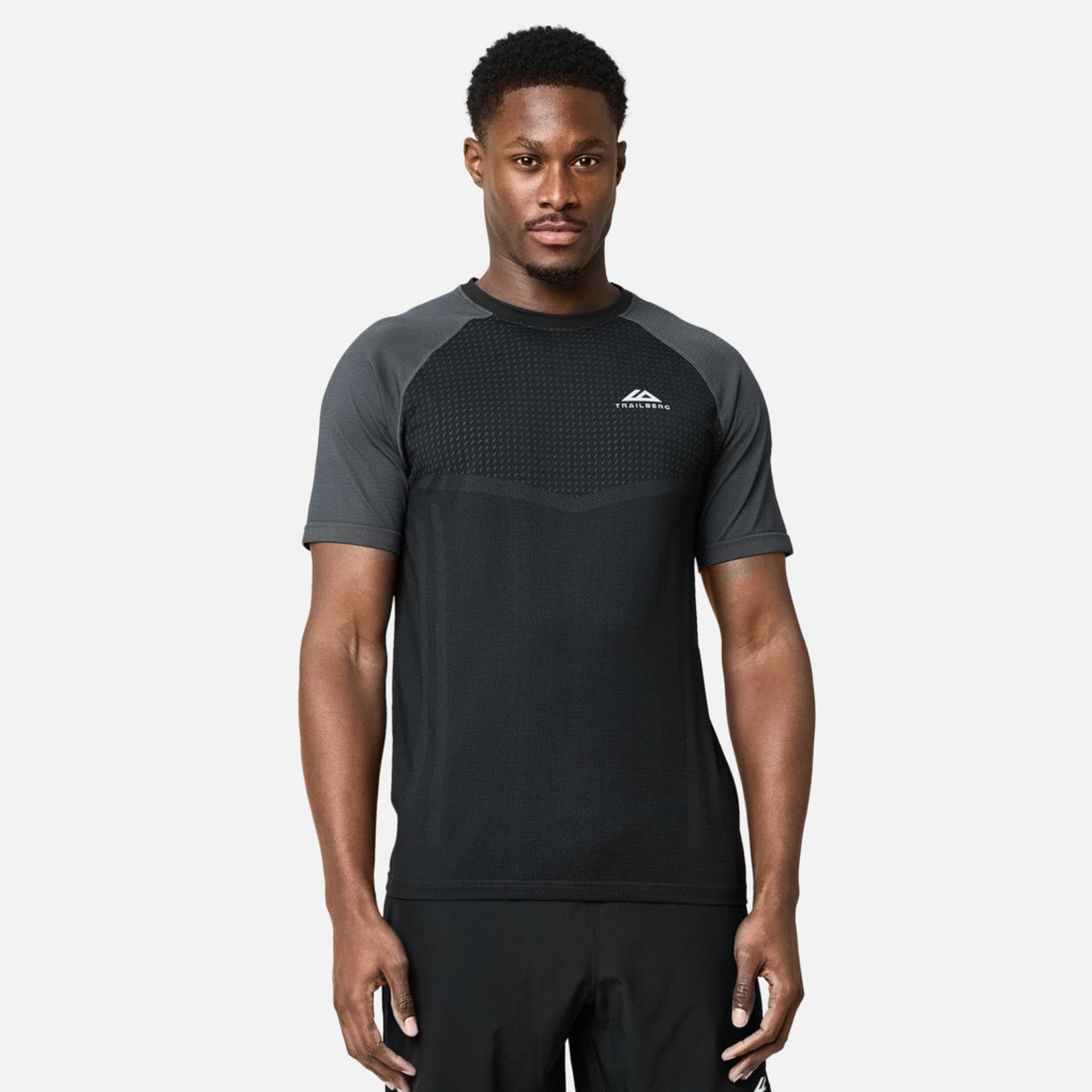 Rapid Dash Seamless T Shirt Black Volcano