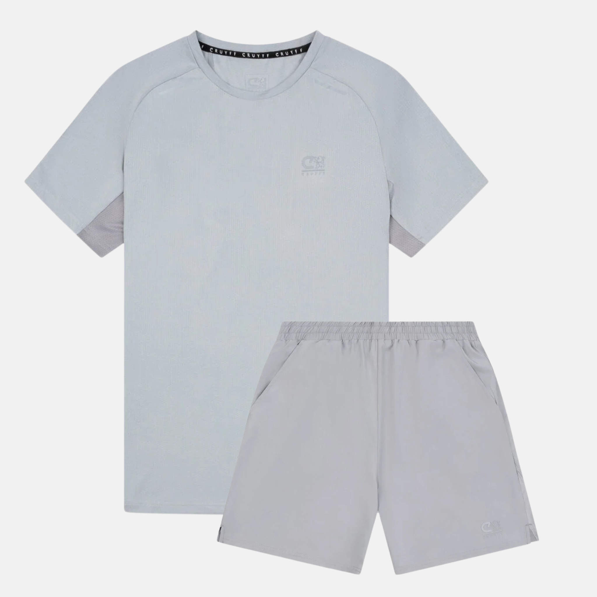 Cruyff Hydrogen T-Shirt / Shorts Set - Light Grey