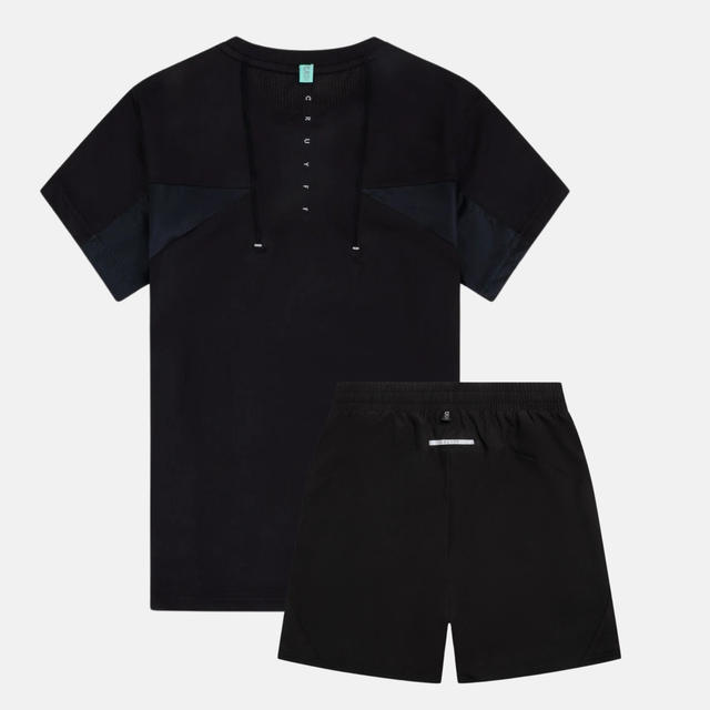Cruyff Hydrogen T-Shirt / Shorts Set - Black