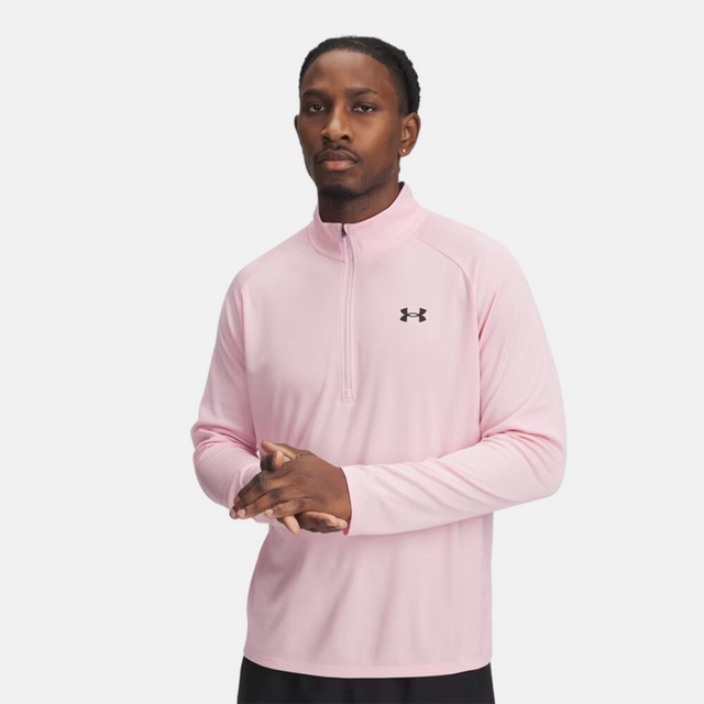 Under Armour Tech 1/4 Zip / Shorts Set - Pink/Black