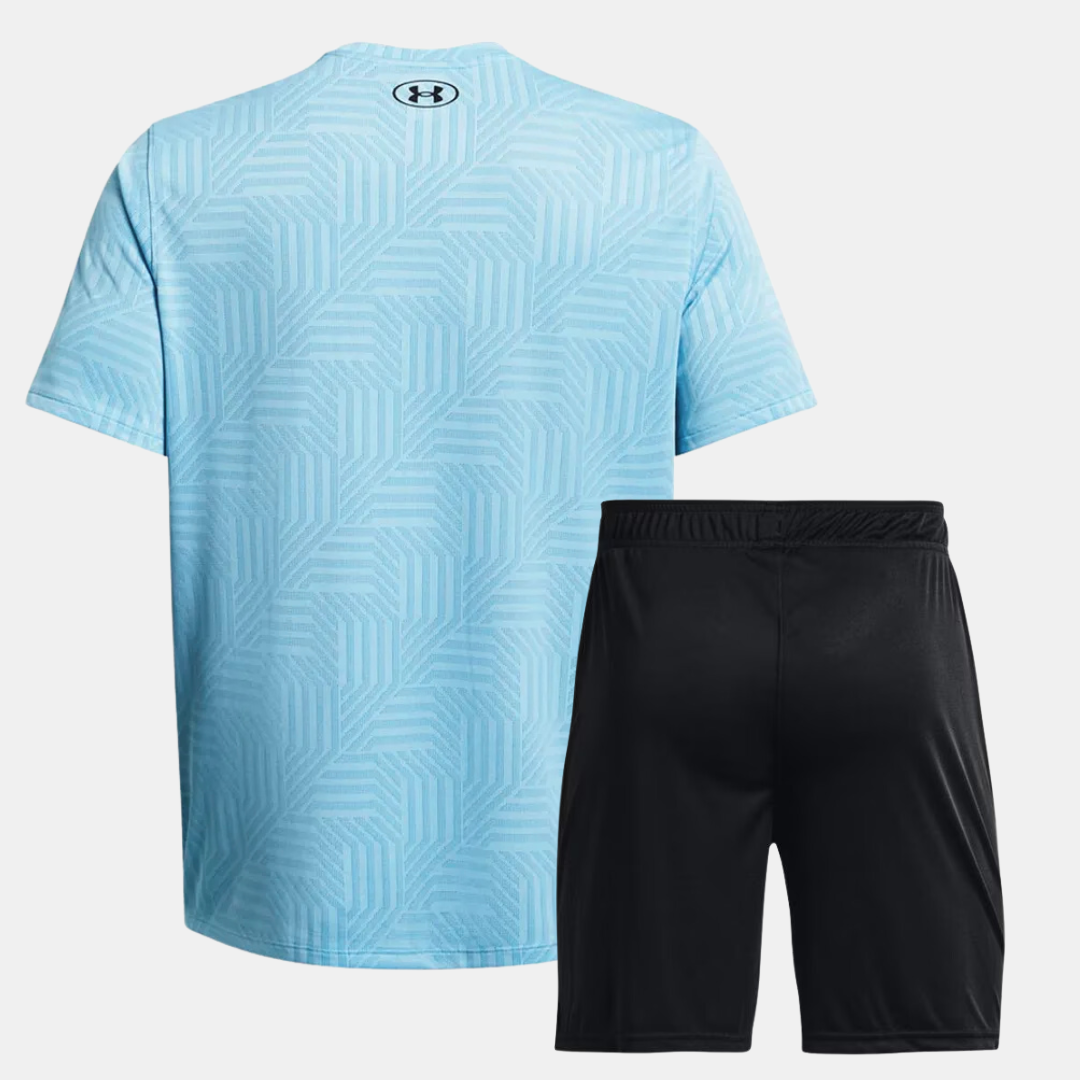 Under Armour Geotessa Tshirt / Shorts Set - Blue Black