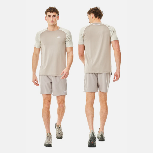 Trailberg Axis T-Shirt / Shorts Set - Pale Taupe