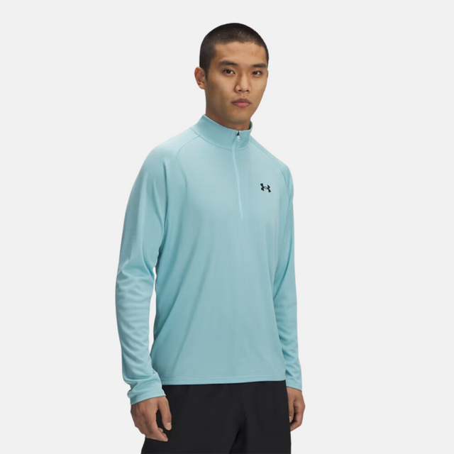 Under Armour Tech Textured 1/4 Zip - Aqua Blue