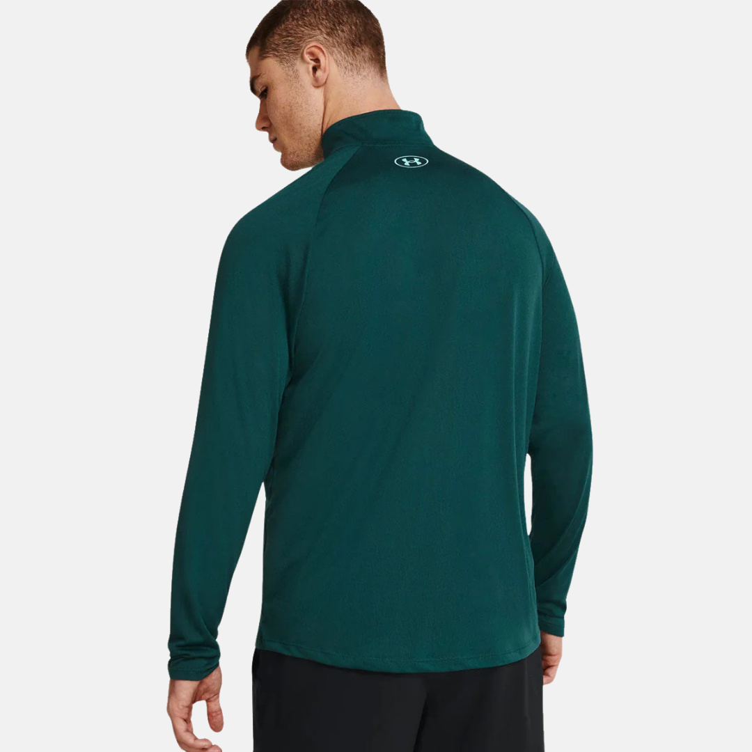 Under Armour Tech 2.0 1/4 Zip - Hydro/Green