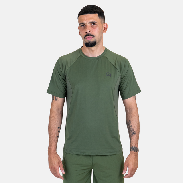 Flux Tech T-Shirt / Shorts Set - Khaki