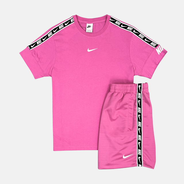 Nike Repeat Logo T-Shirt Short Set - Pink