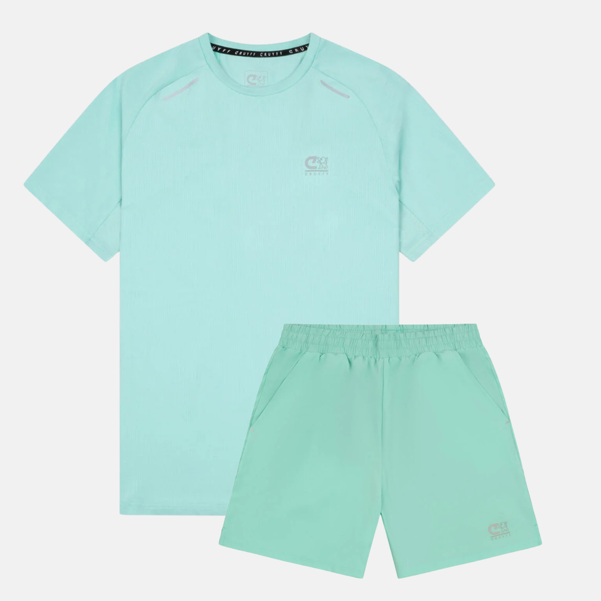 Cruyff Junior Hydrogen T-Shirt / Shorts Set - Deep Mint
