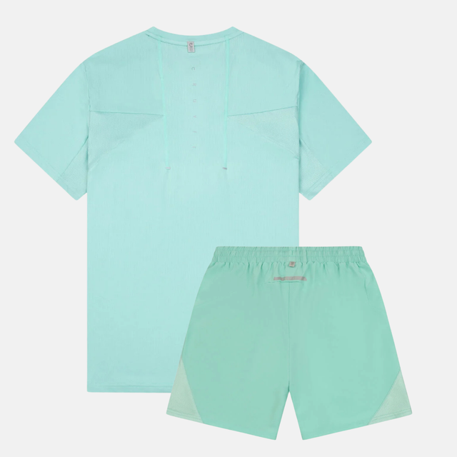 Cruyff Hydrogen T-Shirt / Shorts Set - Deep Mint