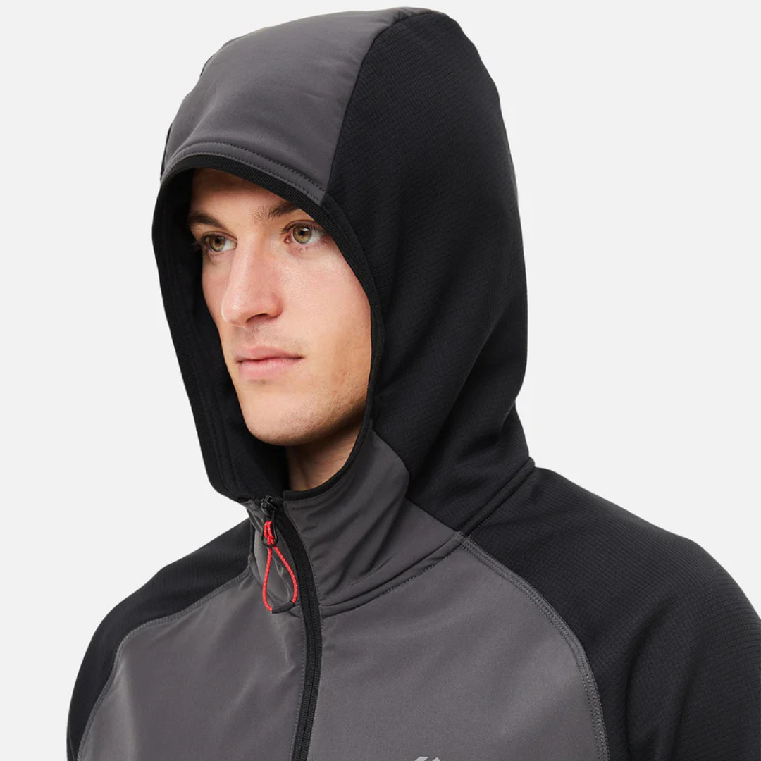 Trailberg Glacier Fleece Hood - Black/Grey