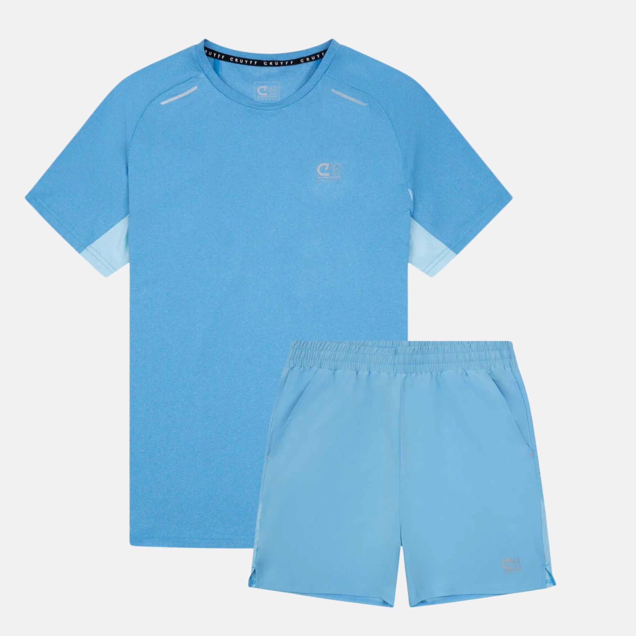 Cruyff Junior Hydrogen T-Shirt / Shorts Set - Alaskan Blue