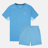 Cruyff Hydrogen T-Shirt / Shorts Set - Alaskan Blue