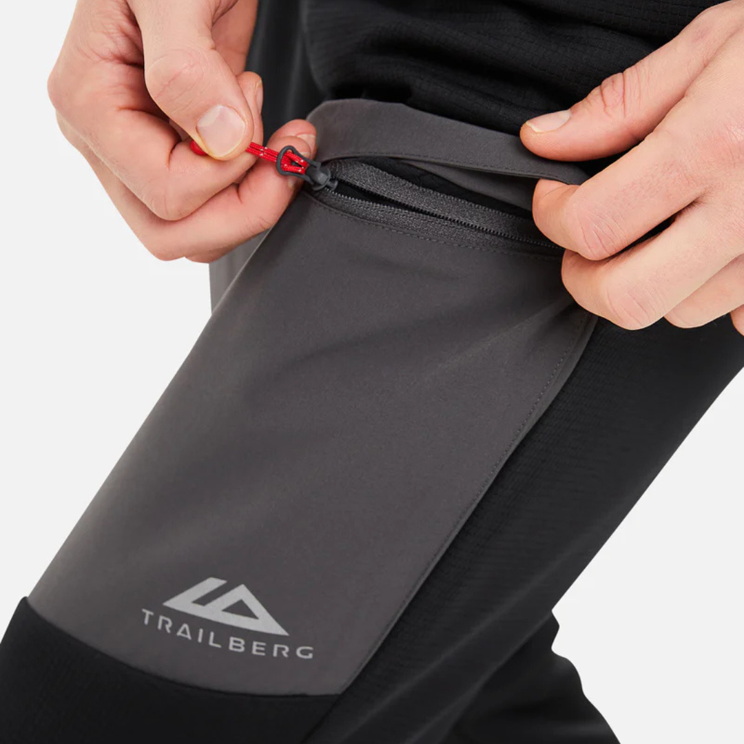 Trailberg Glacier Fleece Pants - Black/Grey