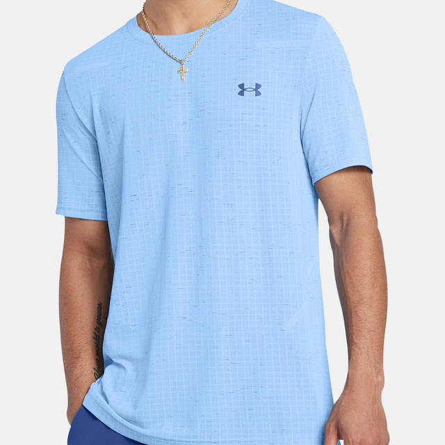 Under Armour Seamless Grid T-Shirt/Shorts Set - Sky Blue