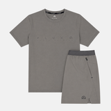 Flux Graphic Logo T-Shirt / Shorts Set - Grey/Slate