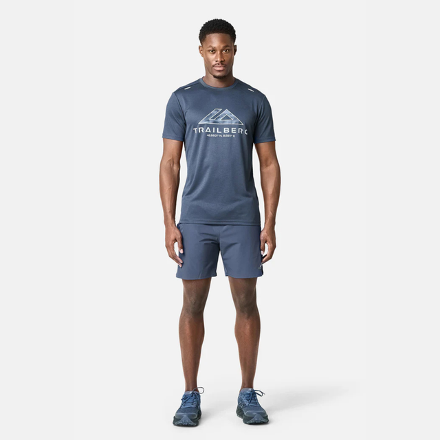 Trailberg Blur Logo T-Shirt - Storm Blue
