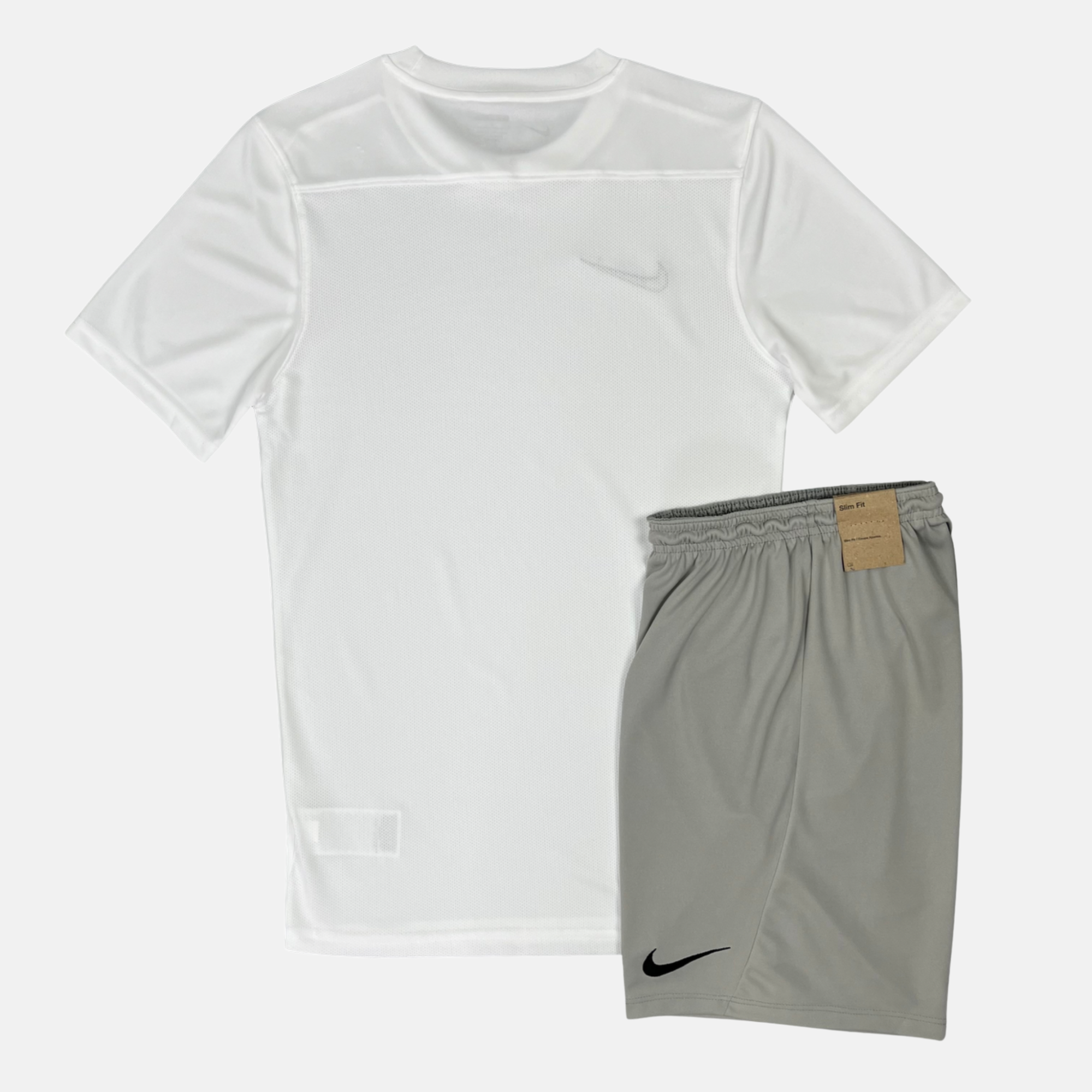 Nike Dri-Fit Tshirt / Shorts Set - White / Grey