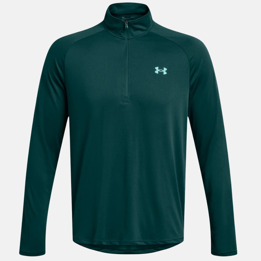 Under Armour Tech 2.0 1/4 Zip - Hydro/Green