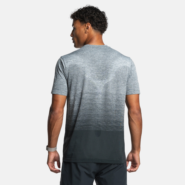 Agaru Gradient Seamless T-Shirt / Shorts Set - Slate Grey/Black