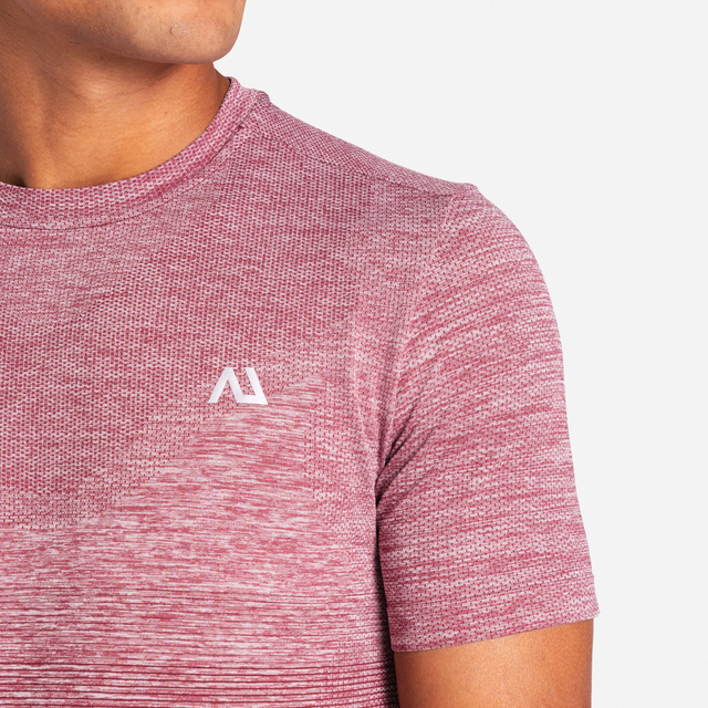 Agaru Gradient Seamless T-Shirt - Dark Carmine