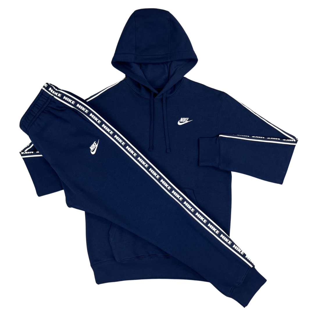 Nike Club Fleece Graphic Tracksuit - Navy Blue