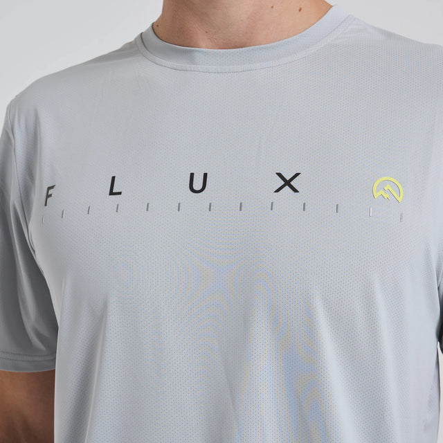 Flux Graphic T-Shirt / Versatility Shorts Set - Silver/Neon