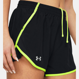 Under Armour Women's Tech Tshirt / Shorts Set - Black/Neon