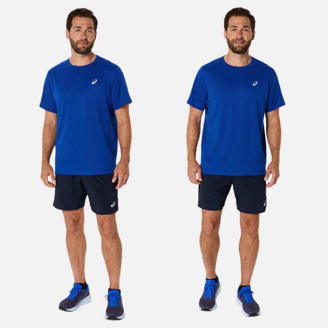 Asics Core T-Shirt / Shorts Set - Blue/Navy